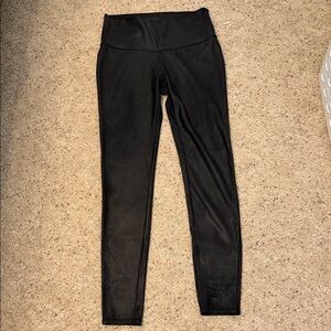 Faux leather leggings full length